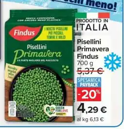 Carrefour Pisellini Primavera Findus offerta