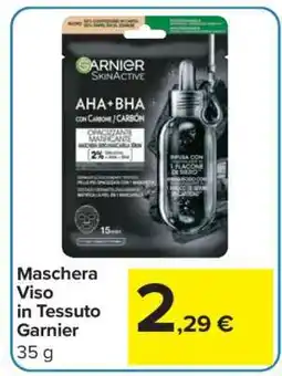 Carrefour Maschera Viso in Tessuto Garnier offerta