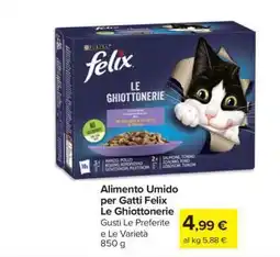 Carrefour Alimento Umido per Gatti Felix Le Ghiottonerie offerta