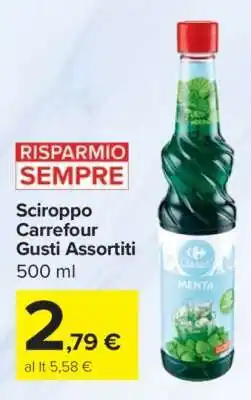 Carrefour Sciroppo Carrefour Gusti Assortiti offerta
