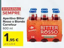 Carrefour Aperitivo Bitter Rosso o Biondo Carrefour offerta