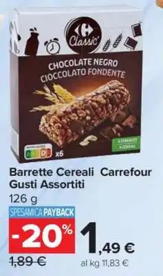 Carrefour Barrette Cereali Carrefour Gusti Assortiti offerta