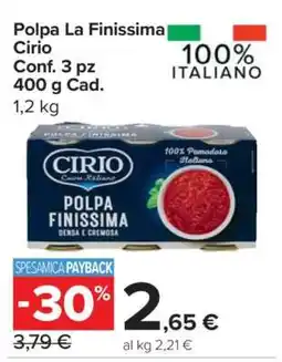 Carrefour Polpa La Finissima Cirio offerta