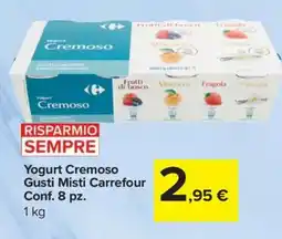 Carrefour Yogurt Cremoso Gusti Misti Carrefour Conf. 8 pz offerta