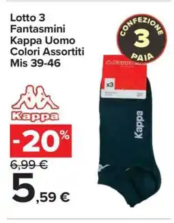 Carrefour Lotto 3 Fantasmini Kappa Uomo offerta