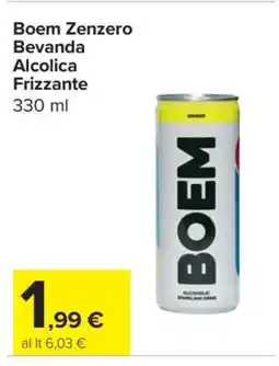 Carrefour Boem Zenzero Bevanda Alcolica Frizzante offerta