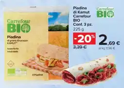 Carrefour Piadina di Kamut Carrefour Bio offerta