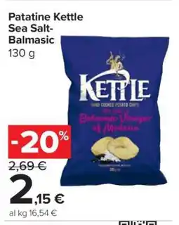 Carrefour Patatine Kettle Sea Salt-Balmasic offerta