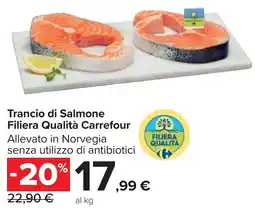 Carrefour Market Trancio di Salmone Filiera Qualità Carrefour offerta