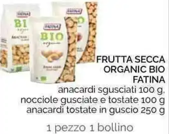 Conad Fatina Frutta Secca Organic Bio 100g/250g offerta