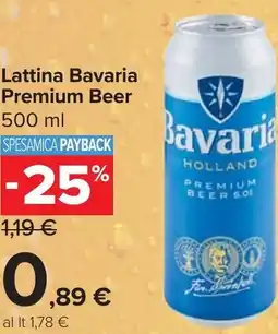 Carrefour Market Lattina Bavaria Premium Beer offerta