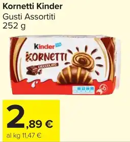 Carrefour Market Kornetti Kinder offerta