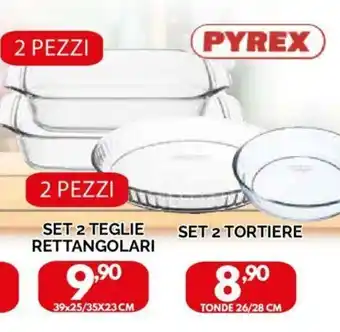 Pyrex Set 2 Teglie Rettangolari 39x25/35x23 cm