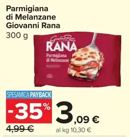 Carrefour Market Parmigiana di Melanzane Giovanni Rana offerta