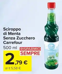 Carrefour Market Sciroppo di Menta Senza Zucchero Carrefour offerta