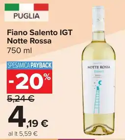 Carrefour Market Fiano Salento IGT Notte Rossa offerta