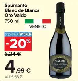 Carrefour Market Spumante Blanc de Blancs Oro Valdo offerta