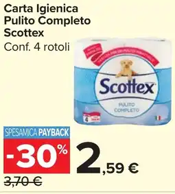 Carrefour Market Carta Igienica Pulito Completo Scottex offerta