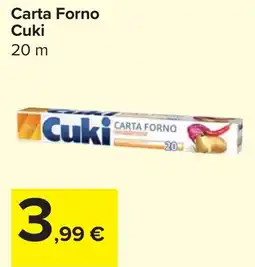 Carrefour Market Carta Forno Cuki 20 m offerta