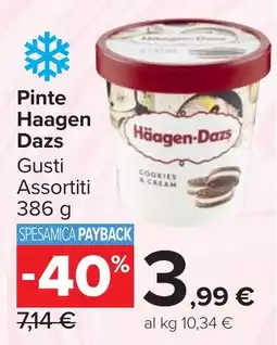 Carrefour Market Pinte Haagen Dazs offerta