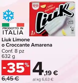 Carrefour Market Liuk Limone o Croccante Amarena offerta