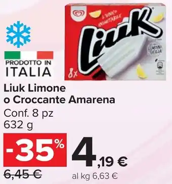 Carrefour Market Liuk Limone o Croccante Amarena offerta