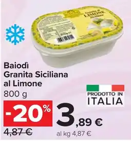 Carrefour Market Baiodi Granita Siciliana al Limone offerta