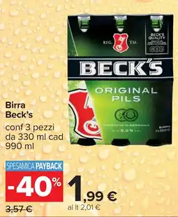 Carrefour Birra Beck's offerta