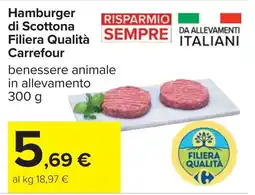 Carrefour Hamburger di Scottona Filiera Qualità Carrefour offerta