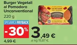 Carrefour Burger Vegetali al Pomodoro Unconventional offerta