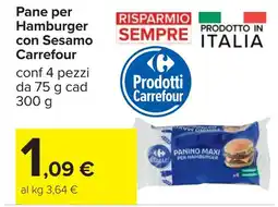 Carrefour Pane per Hamburger con Sesamo Carrefour offerta