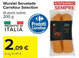 Carrefour Wurstel Servelade Carrefour Selection offerta