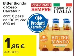 Carrefour Bitter Biondo o Rosso Carrefour offerta