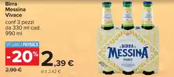 Carrefour Birra Messina Vivace offerta