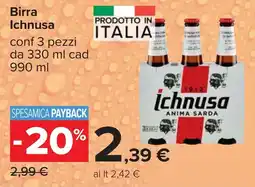 Carrefour Birra Ichnusa offerta