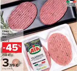 Carrefour Linea Hamburger Aia offerta