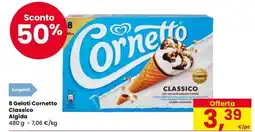 Despar 8 Gelati Cornetto Classico Algida offerta