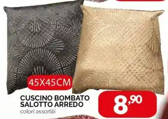 Cuscino Bombato Salotto Arredo 45x45 cm