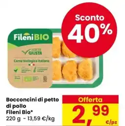 Despar Bocconcini di petto di pollo Fileni Bio offerta