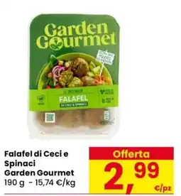 Despar Falafel di Ceci e Spinaci Garden Gourmet offerta