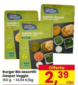 Despar Burger Bio assortiti Despar Veggie offerta