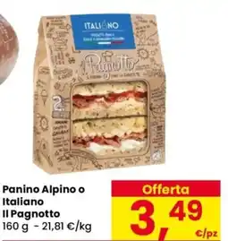 Despar Panino Alpino o Italiano Il Pagnotto offerta