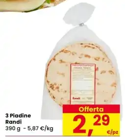 Despar 3 Piadine Randi offerta