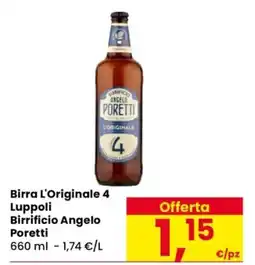 Despar Birra L'Originale 4 Luppoli Birrificio Angelo Poretti offerta