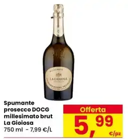 Despar Spumante prosecco DOCG millesimato brut La Gioiosa offerta
