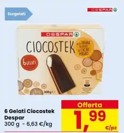 Despar 6 Gelati Ciocostek Despar offerta