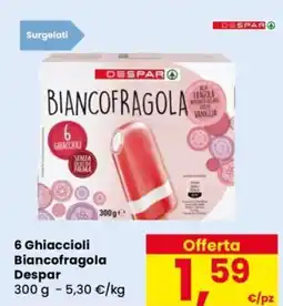 Despar 6 Ghiaccioli Biancofragola Despar offerta