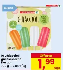 Despar 10 Ghiaccioli gusti assortiti Despar offerta