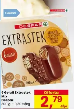 Despar 6 Gelati Extrastek Mix Despar offerta