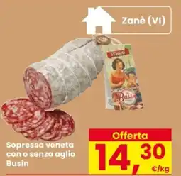 Despar Sopressa veneta con o senza aglio Busin offerta
